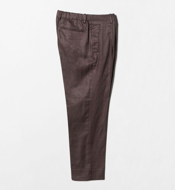 UNITED ARROWS「リネン ツイル １プリーツ リラックス テーパード イージースラックス」|スラックス|