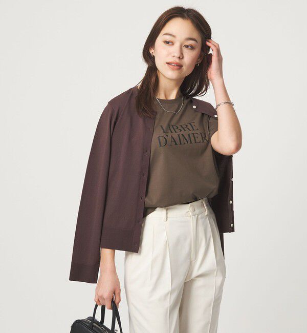 UNITED ARROWS green label relaxing「ロゴ ショートスリーブ プルオーバー カットソー 接触冷感」|Tシャツ・カットソー|MOCA