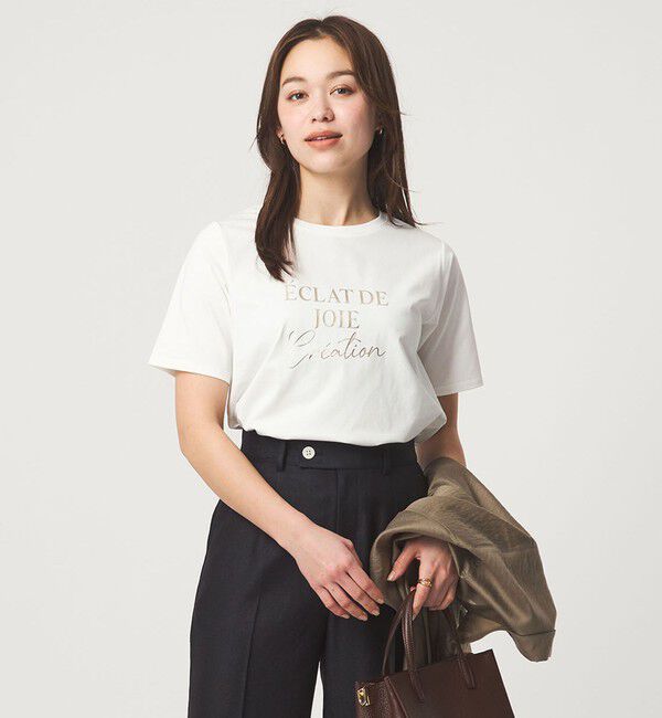 UNITED ARROWS green label relaxing「ロゴ ショートスリーブ プルオーバー カットソー 接触冷感」|Tシャツ・カットソー|