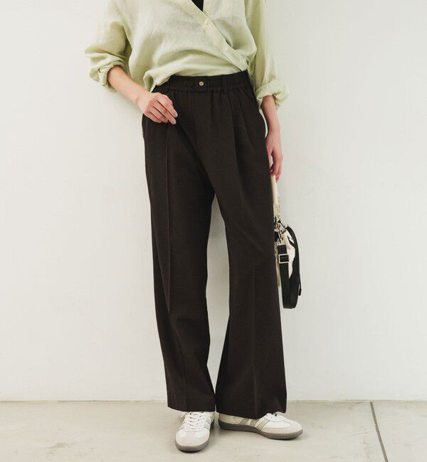 UNITED ARROWS green label relaxing「【結論シリーズ】ニーハイワイドパンツ［size SHORT/TALLあり］」|その他|BLACK