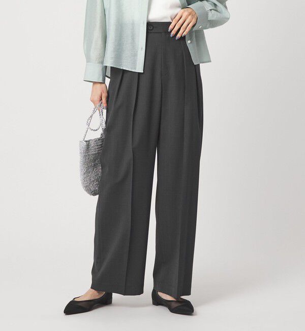 UNITED ARROWS green label relaxing「［size SHORT/TALLあり］Daily Chic コンフィ― ワイド パンツ」|スラックス|