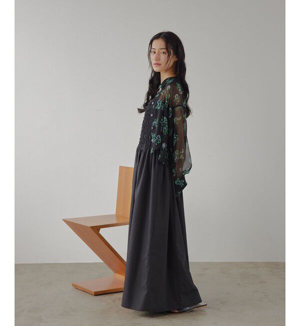 EMMEL REFINES「＜EMMEL REFINES＞EM フラワープリント シアー シャツ」|シャツ・ブラウス|