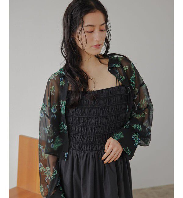 EMMEL REFINES「＜EMMEL REFINES＞EM フラワープリント シアー シャツ」|シャツ・ブラウス|