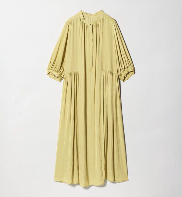 UNITED ARROWS green label relaxing「サテン ギャザー ショートスリーブ ワンピース 2」|ワンピース|