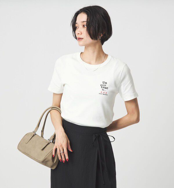 UNITED ARROWS green label relaxing「【別注】＜PETIT BATEAU＞ショートスリーブ プリント Tシャツ」|Tシャツ・カットソー|OFF WHITE