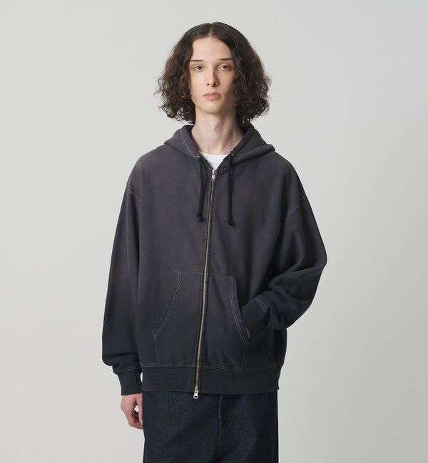 MONKEY TIME「サンフェード フレンチテリー フルジップ フーディー」|カーディガン|