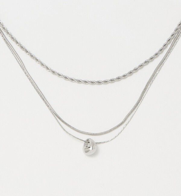 BEAUTY&YOUTH UNITED ARROWS「メタルトップ ミックスチェーン 3連 ネックレス」|ネックレス|