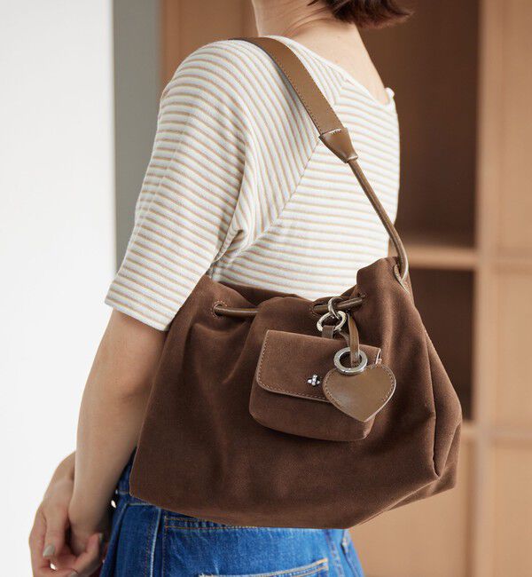 BEAUTY&YOUTH UNITED ARROWS「スエードライク チャーム ドロスト バッグ」|ショルダー・メッセンジャー|