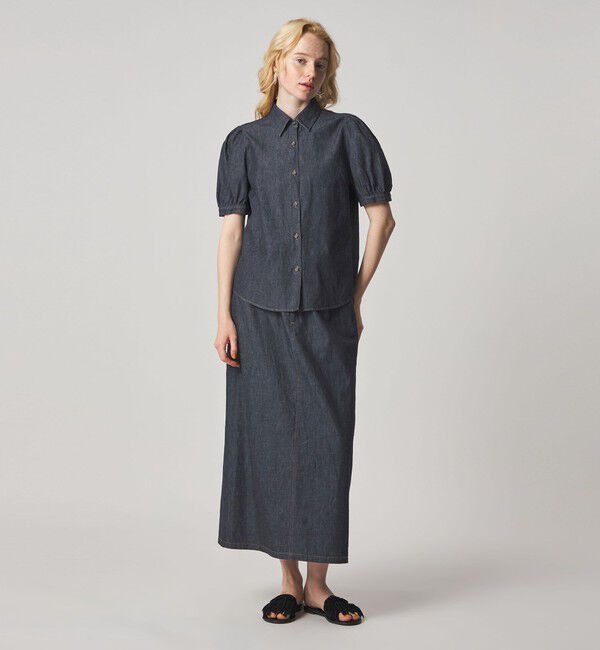 STEVEN ALAN「＜Steven Alan＞ライトオンスデニム パフスリーブ シャツ」|シャツ・ブラウス|