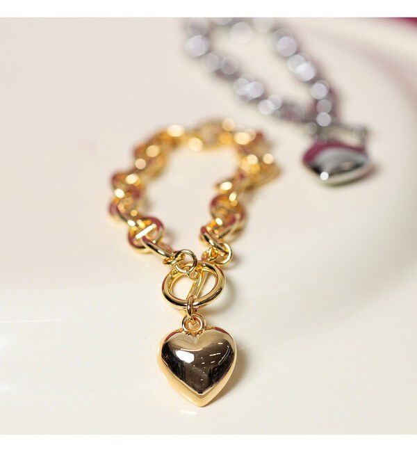 Ray BEAMS 「マリンチェーン マンテル ハート ブレスレット」|ブレスレット・バングル|