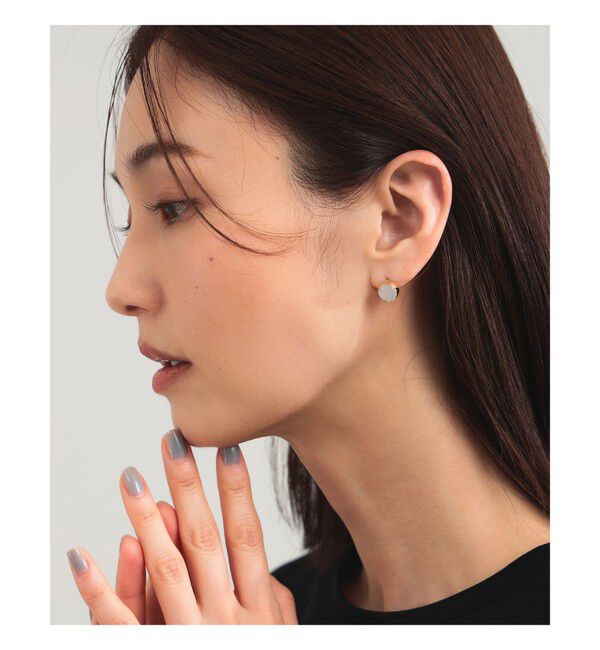 Demi-Luxe BEAMS 「【別注】les bon bon / aura round ピアス」|その他|別注WHITE