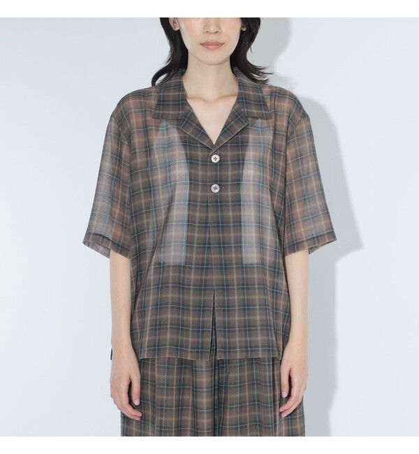 BEAMSBOY「maturely / ボイル チェック 5スリーブ シャツ」|シャツ・ブラウス|