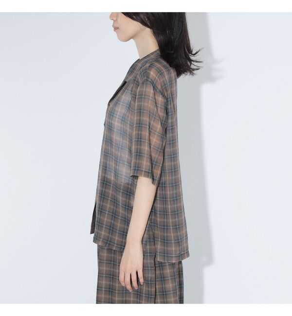 BEAMSBOY「maturely / ボイル チェック 5スリーブ シャツ」|シャツ・ブラウス|