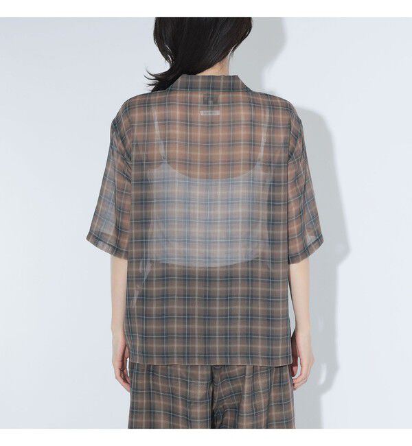 BEAMSBOY「maturely / ボイル チェック 5スリーブ シャツ」|シャツ・ブラウス|