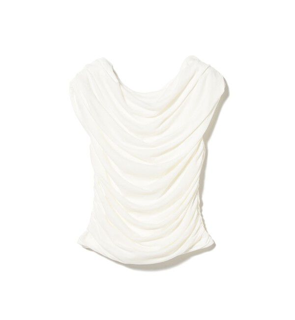Ray BEAMS 「ギャザー ドレープ Tシャツ」|Tシャツ・カットソー|