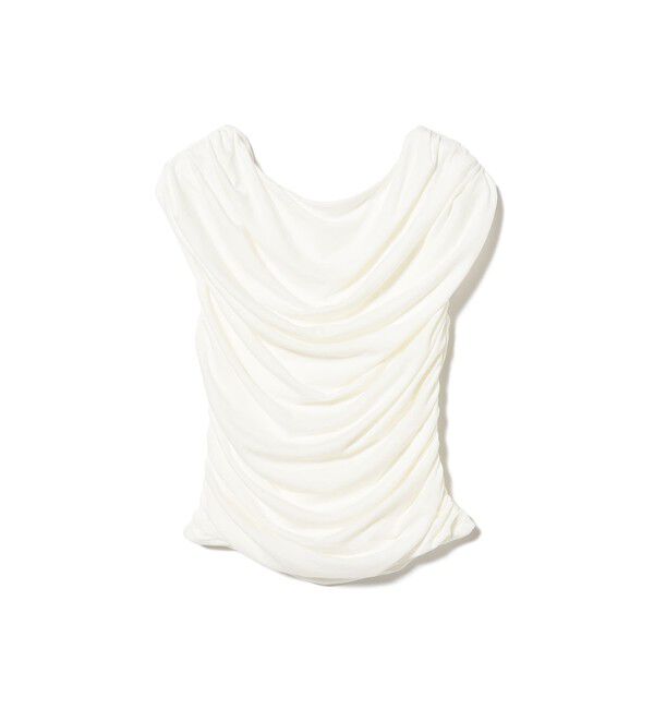 Ray BEAMS 「ギャザー ドレープ Tシャツ」|Tシャツ・カットソー|