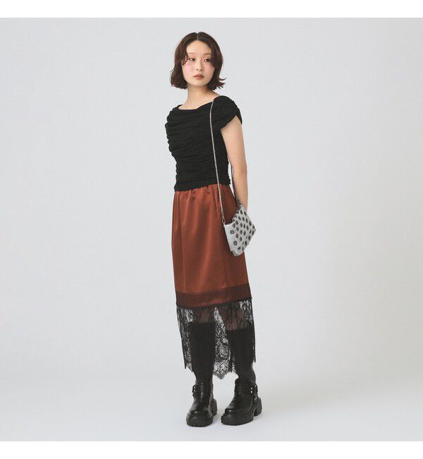 Ray BEAMS 「ギャザー ドレープ Tシャツ」|Tシャツ・カットソー|