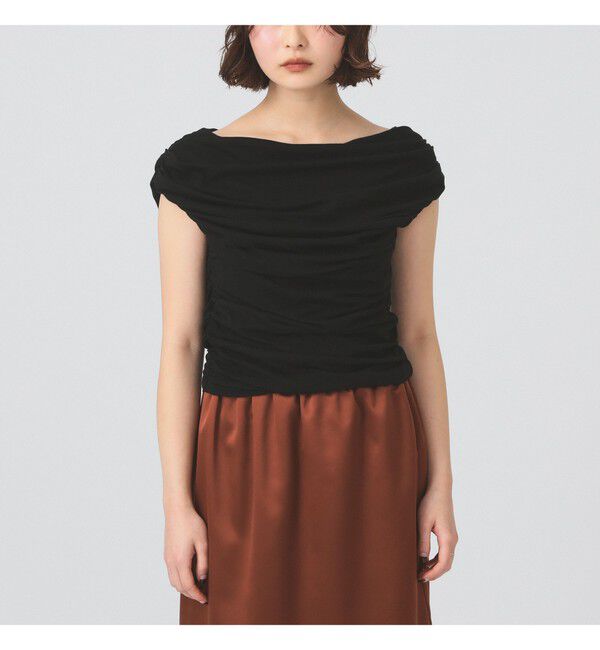 Ray BEAMS 「ギャザー ドレープ Tシャツ」|Tシャツ・カットソー|