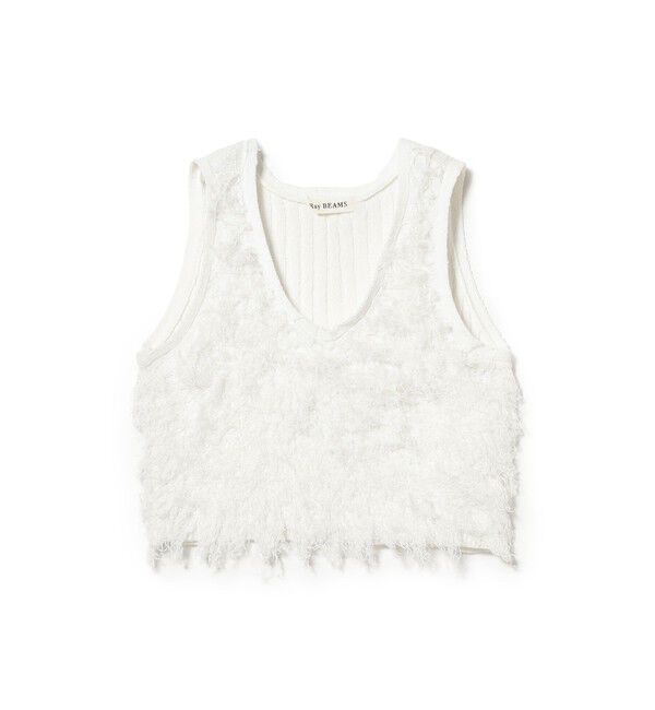 Ray BEAMS 「フリンジ Vネック ベスト」|ベスト・ジレ|