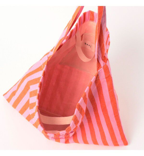 Ray BEAMS 「【別注】beej / 刺繍 ストライプ トート バッグ」|トートバッグ|