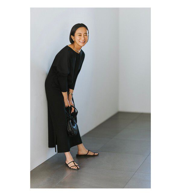 Demi-Luxe BEAMS 「【別注】スタイリスト佐藤佳菜子 &times; SLOANE / 淑女のロンT ワンピース」|ワンピース|BLACK