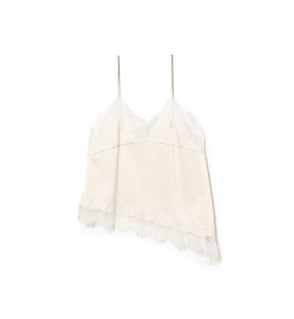 Ray BEAMS 「レース トリム サテン キャミソール」|シャツ・ブラウス|