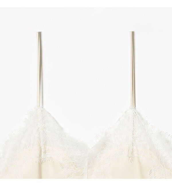 Ray BEAMS 「レース トリム サテン キャミソール」|シャツ・ブラウス|