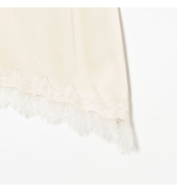 Ray BEAMS 「レース トリム サテン キャミソール」|シャツ・ブラウス|