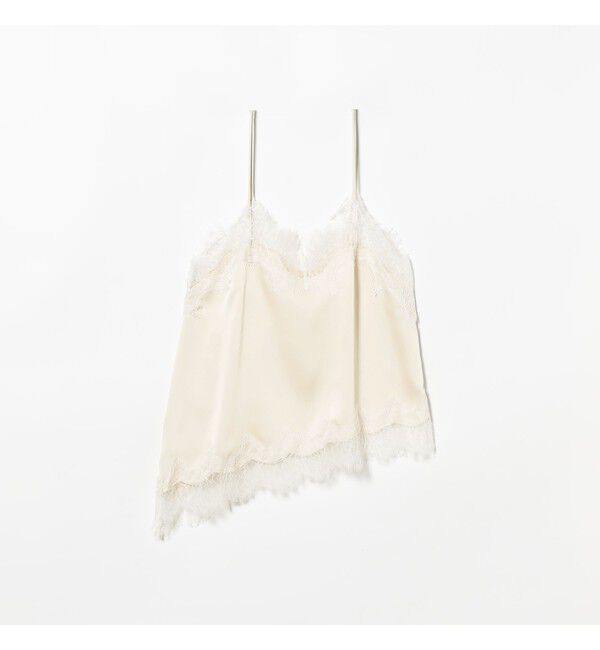 Ray BEAMS 「レース トリム サテン キャミソール」|シャツ・ブラウス|