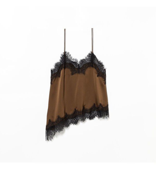 Ray BEAMS 「レース トリム サテン キャミソール」|シャツ・ブラウス|