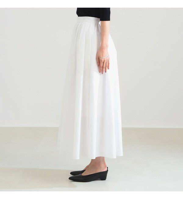 Demi-Luxe BEAMS 「コットン ナイロン タック ギャザー スカート」|スカート|