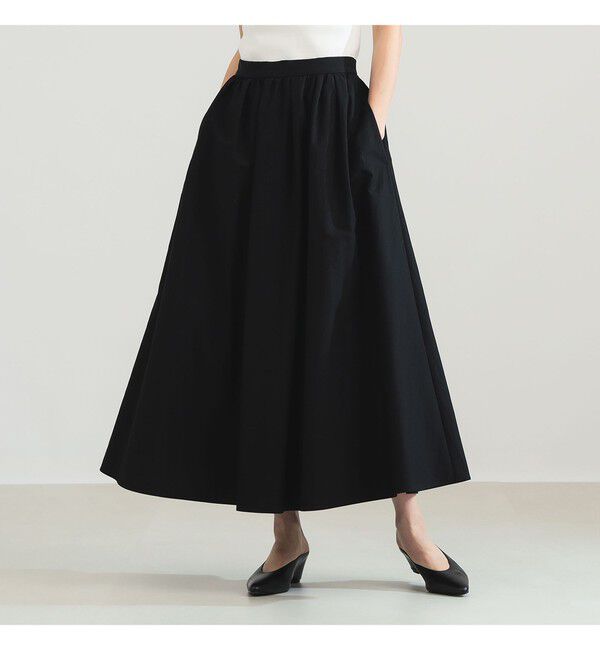 Demi-Luxe BEAMS 「コットン ナイロン タック ギャザー スカート」|スカート|