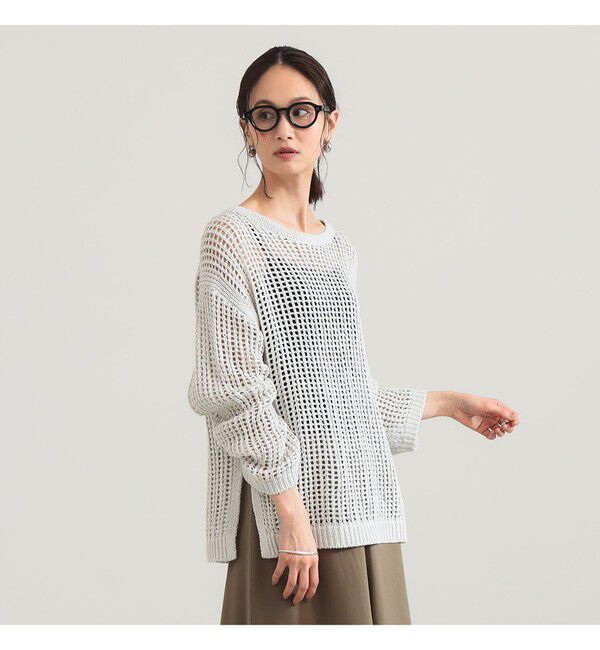 Demi-Luxe BEAMS 「3ゲージ コットン メッシュ プルオーバー」|ニット・セーター|