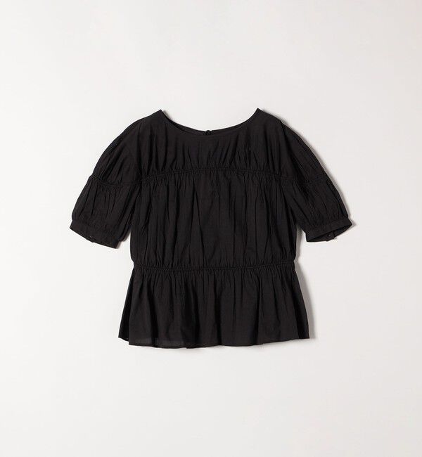 SHIPS any「SHIPS any:〈洗濯機可能〉コード リボン パフスリーブ ブラウス」|シャツ・ブラウス|