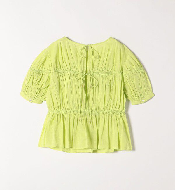 SHIPS any「SHIPS any:〈洗濯機可能〉コード リボン パフスリーブ ブラウス」|シャツ・ブラウス|