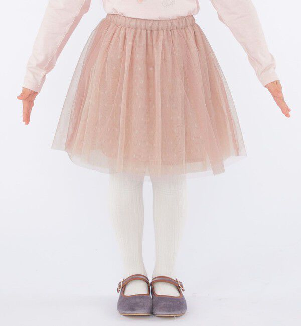 SHIPS KIDS「SHIPS KIDS:100～130cm / チュール スカート」|フレア|ピンク系