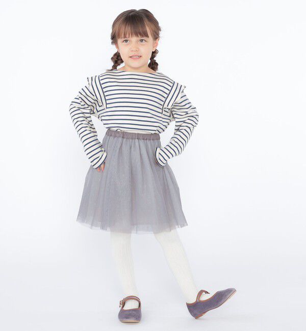 SHIPS KIDS「SHIPS KIDS:100～130cm / チュール スカート」|フレア|