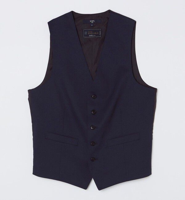 SHIPS Colors 「SHIPS Colors:〈洗濯機可能〉TW ベスト(セットアップ対応可能)」|ベスト・ジレ|コバルトブルー