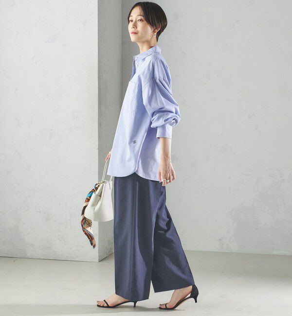 SHIPS for women「〈洗濯機可能〉ピン オックス 刺繍 シャツ」|シャツ・ブラウス|