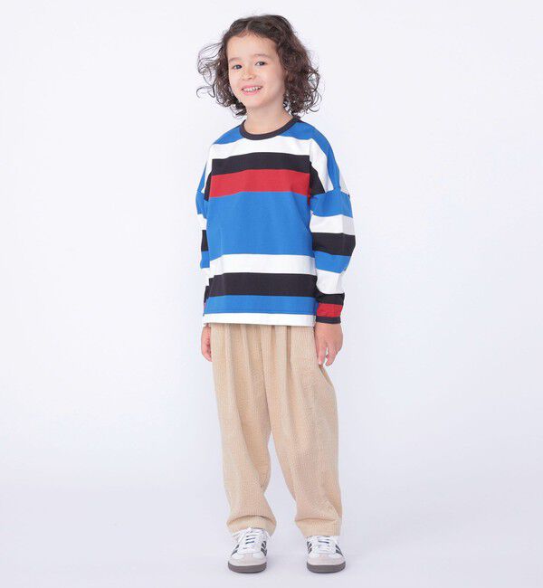 SHIPS KIDS「SHIPS KIDS:100～125cm/ マルチ ボーダー ロングスリーブ Tシャツ」|Tシャツ・カットソー|