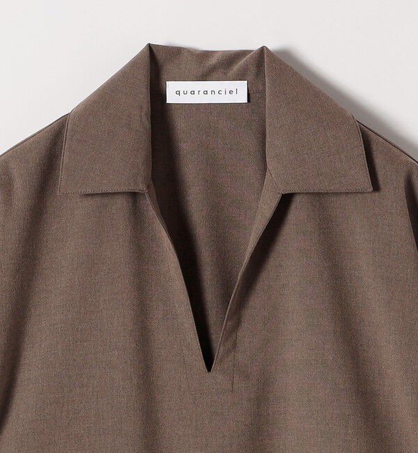 quaranciel「quaranciel:〈洗濯機可能〉ポケット ドロスト スキッパー プルオーバー シャツ」|シャツ・ブラウス|