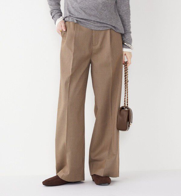 SHIPS Colors 「SHIPS Colors:〈洗濯機可能〉裏起毛 チェック ワイド パンツ」|その他|