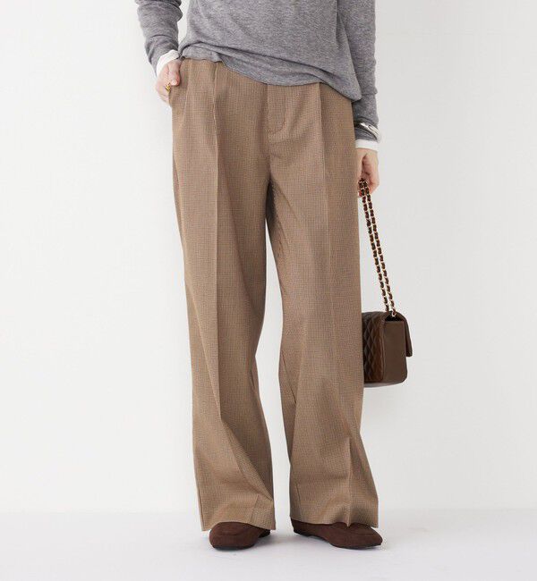 SHIPS Colors 「SHIPS Colors:〈洗濯機可能〉裏起毛 チェック ワイド パンツ」|その他|