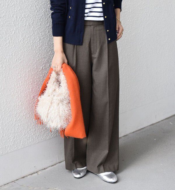 SHIPS Colors 「SHIPS Colors:〈洗濯機可能〉裏起毛 チェック ワイド パンツ」|その他|