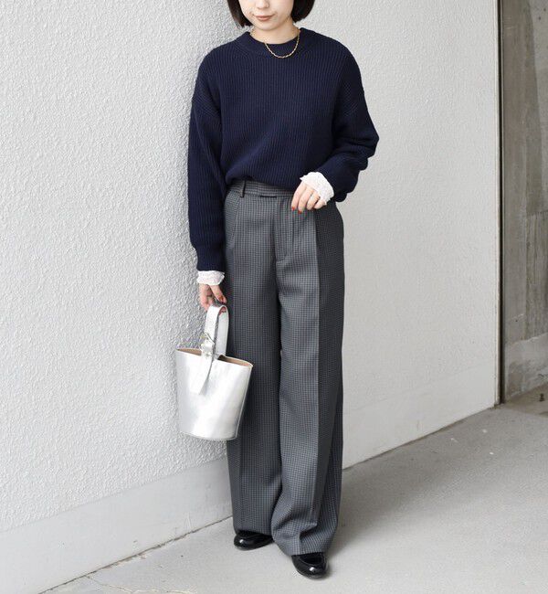 SHIPS Colors 「SHIPS Colors:〈洗濯機可能〉裏起毛 チェック ワイド パンツ」|その他|