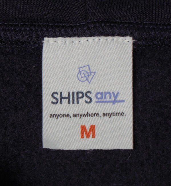 SHIPS any「【WEB限定】SHIPS any: ワンポイント ロゴ 裏起毛 スウェット ジップ パーカー◇」|パーカー|
