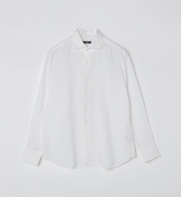 SHIPS「SHIPS: ウォッシュド リネン ワンピースカラー ソリッド シャツ」|シャツ・ブラウス|