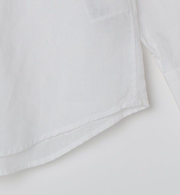 SHIPS「SHIPS: ウォッシュド リネン ワンピースカラー ソリッド シャツ」|シャツ・ブラウス|