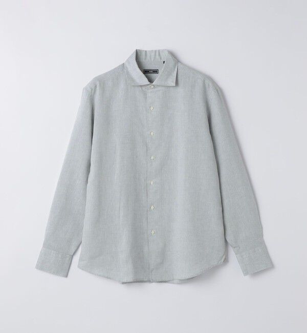 SHIPS「SHIPS: ウォッシュド リネン ワンピースカラー ソリッド シャツ」|シャツ・ブラウス|