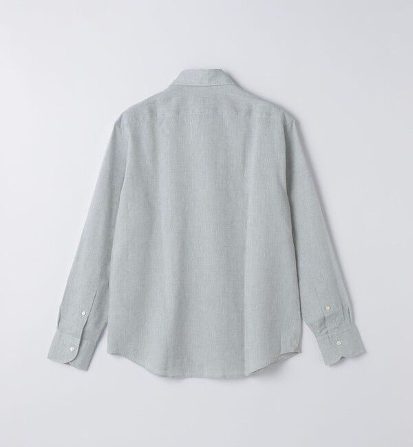 SHIPS「SHIPS: ウォッシュド リネン ワンピースカラー ソリッド シャツ」|シャツ・ブラウス|